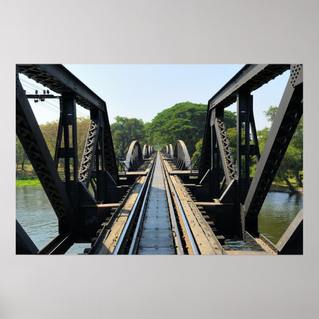 Bridge through river Kwai on Death Railway Poster (Front)