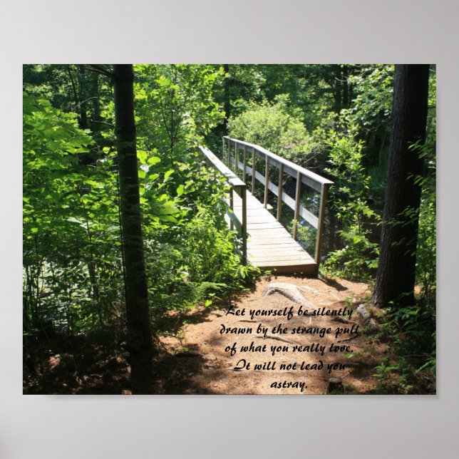 Bridge Through the Woods Inspirational Poster (Front)