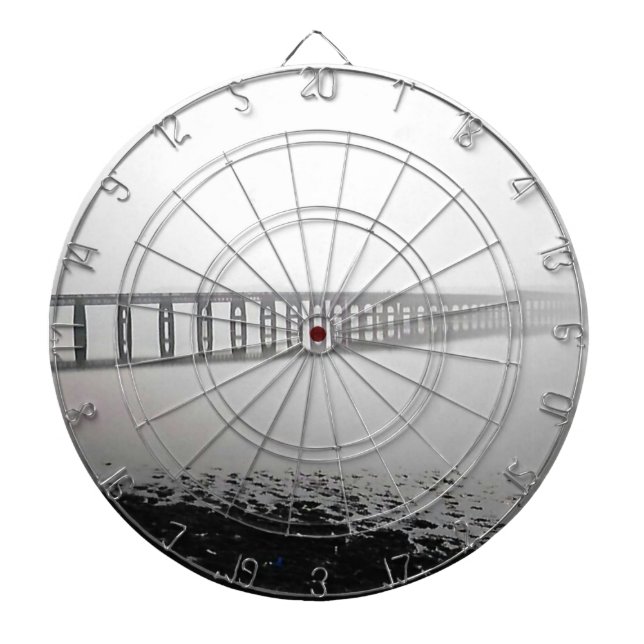 Bridge to Nowhere Dartboard With Darts (Front)