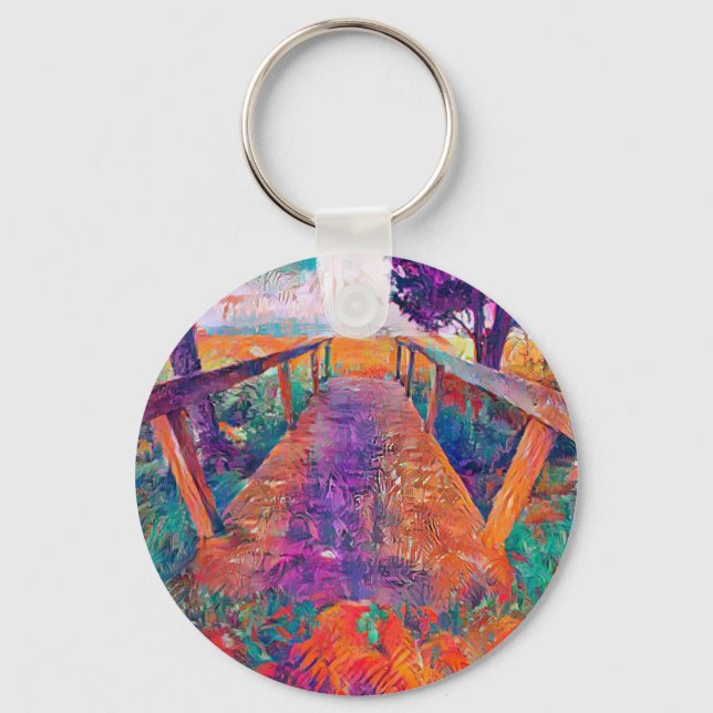 Bridge to peace an painting  keychain (Front)