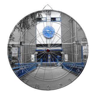 bridge to reception dartboard with darts