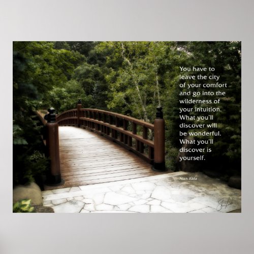 Bridge to Yourself with quote Poster