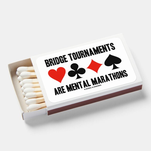 Bridge Tournaments Are Mental Marathons Card Suits Matchboxes (Front Open)