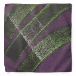 Bridge Unique Purple Yellow Colorful Abstract Art Bandana