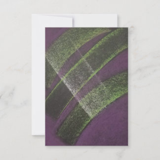 Bridge Unique Purple Yellow Colorful Abstract Art Note Card