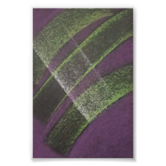 Bridge Unique Purple Yellow Colorful Abstract Art Photo Print