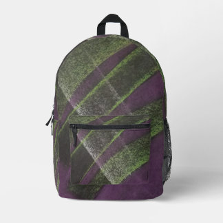 Bridge Unique Purple Yellow Colorful Abstract Art Printed Backpack