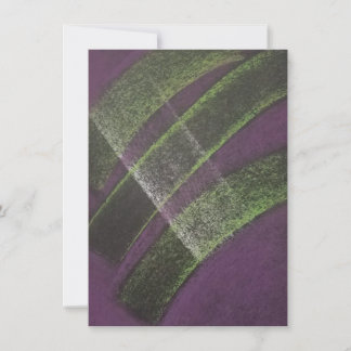 Bridge Unique Purple Yellow Colorful Abstract Art Thank You Card