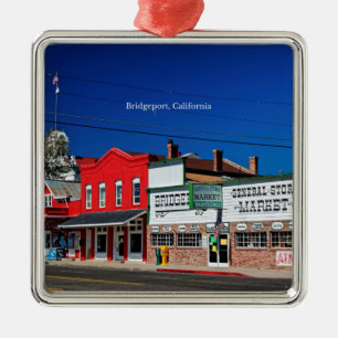 Bridgeport California labeled photograph Metal Ornament