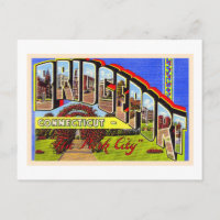 Bridgeport Connecticut CT Large Letter Postcard