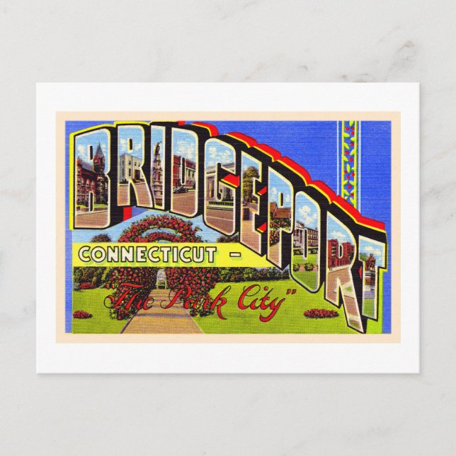 Bridgeport Connecticut CT Large Letter Postcard (Front)