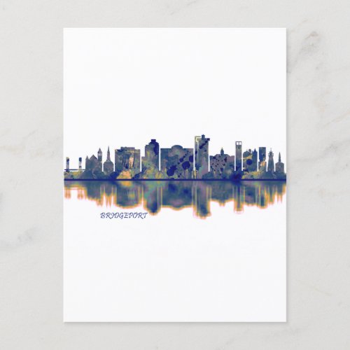Bridgeport Skyline Invitation Postcard