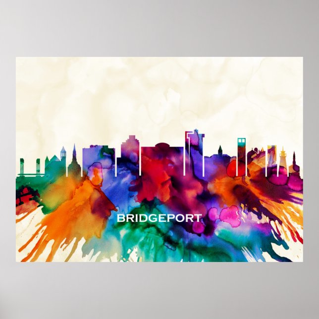 Bridgeport Skyline Poster (Front)
