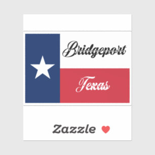 Bridgeport TX Flag Sticker