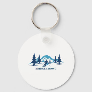Bridger Bowl Montana Ski Resort Skiing Skier _1  Keychain