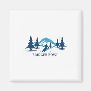 Bridger Bowl Montana Ski Resort Skiing Skier Magnet