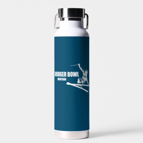 Bridger Bowl Montana Skier Water Bottle