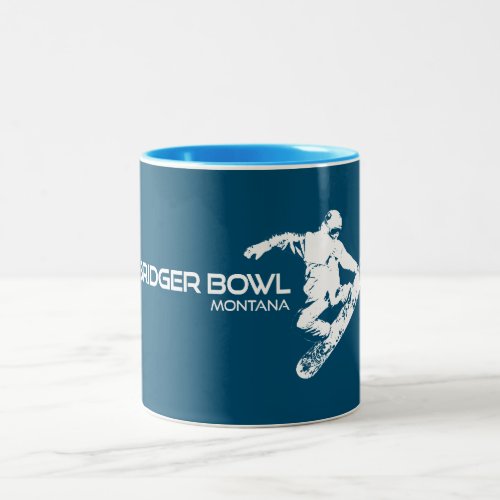 Bridger Bowl Montana Snowboarder Two_Tone Coffee Mug
