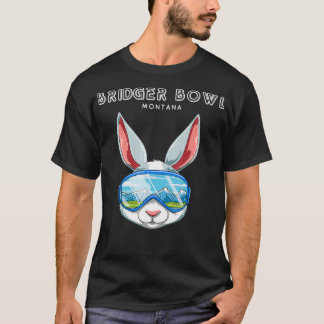 Bridger Bowl Montana USA Ski and Snowboard Rabbit T-Shirt