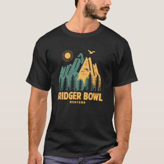 Bridger Bowl Mountains Montana Hiking Outdoors Vin T-Shirt