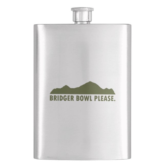 Bridger Bowl Please Flask (Front)