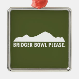 Bridger Bowl Please Metal Ornament