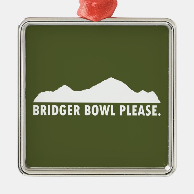 Bridger Bowl Please Metal Ornament (Front)