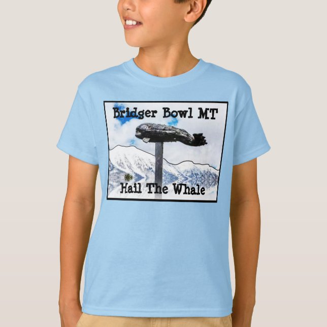 Bridger Bowl whale T-Shirt (Front)