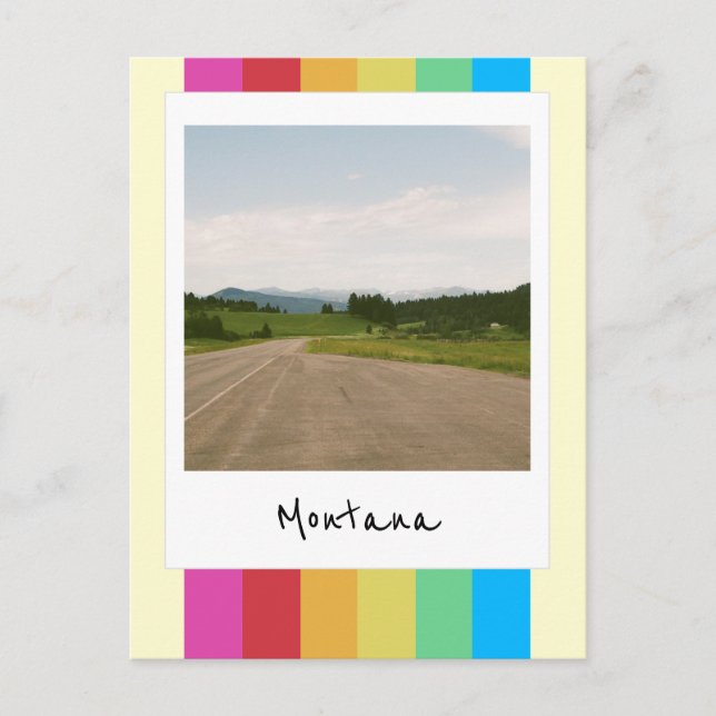 Bridger Canyon Retro Instant Camera Postcard (Front)