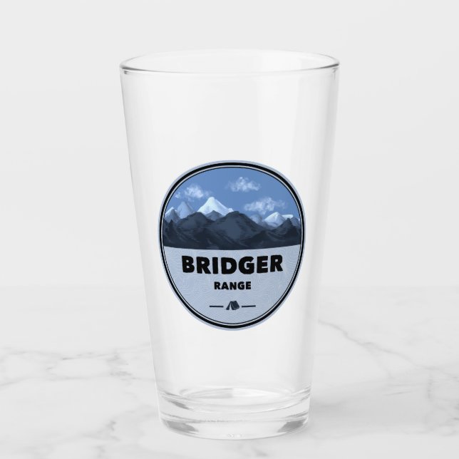 Bridger Range Montana Camping Glass (Front)