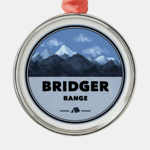 Bridger Range Montana Camping Metal Ornament