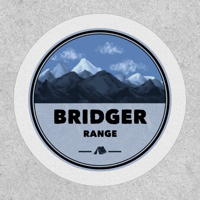 Bridger Range Montana Camping Patch (Front)