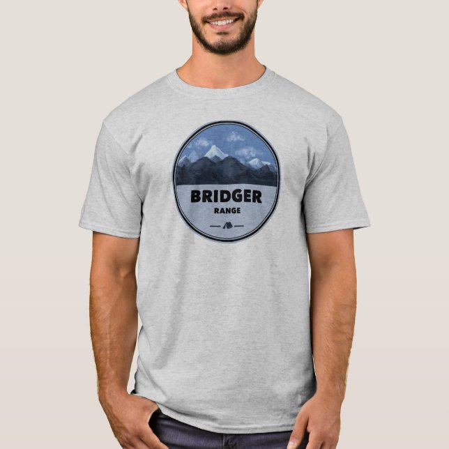 Bridger Range Montana Camping T-Shirt (Front)