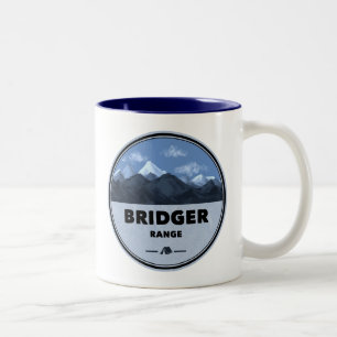 Bridger Range Montana Camping Two-Tone Coffee Mug