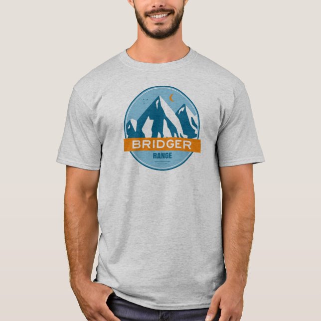 Bridger Range Montana Stars Moon T-Shirt (Front)