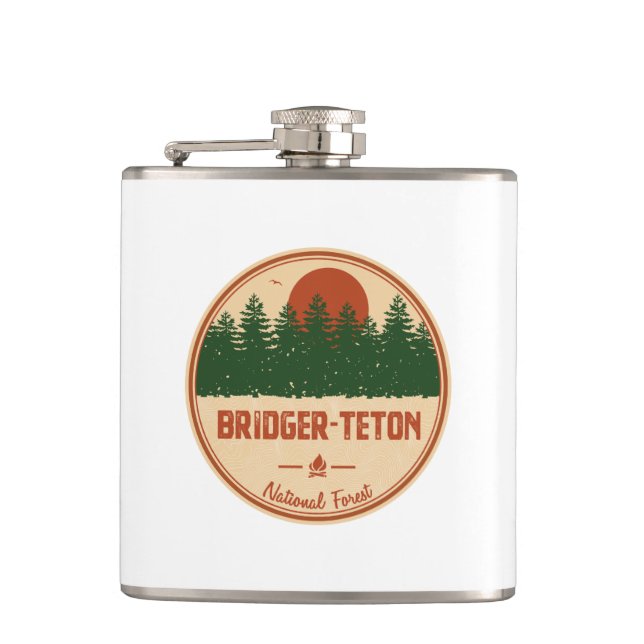 Bridger-Teton National Forest Flask (Front)