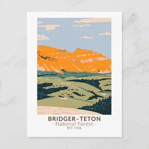 Bridger Teton National Forest Sheep Mountain Postcard