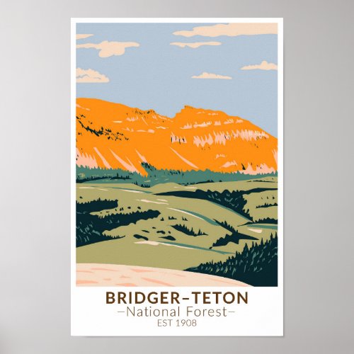 Bridger Teton National Forest Sheep Mountain Poster