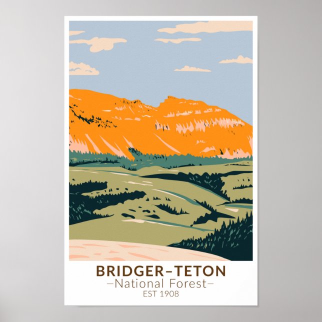 Bridger Teton National Forest Sheep Mountain Poster (Front)