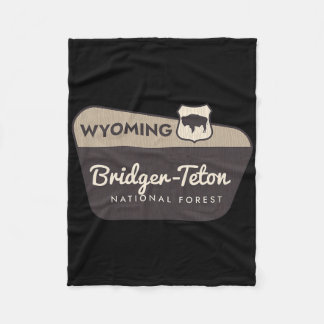 Bridger-teton National Forest Wyoming Welcome Sign Fleece Blanket