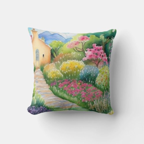 Bridgerton flowers netflix inspirational Floral Throw Pillow