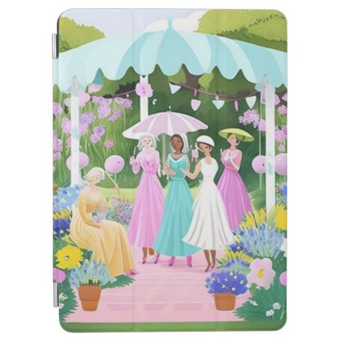 Bridgerton inspiration watercolor painting floral iPad air cover