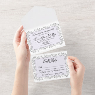 Bridgerton Inspired All in One Wedding Invite