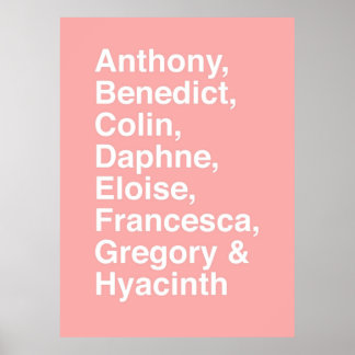 Bridgerton Siblings Poster