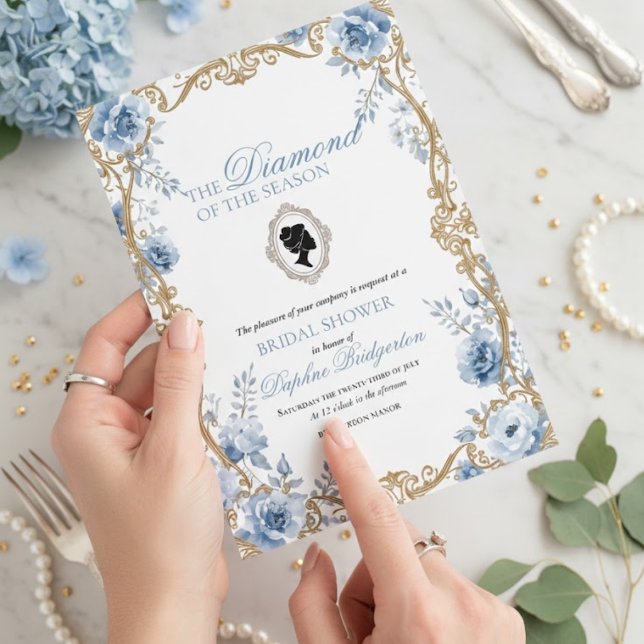 Bridgerton The diamond of the season bridal shower Invitation (Creator Uploaded)