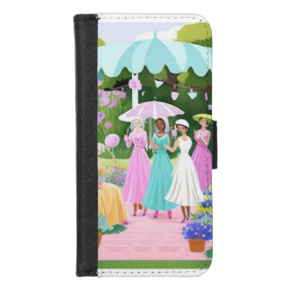 Bridgerton watercolor painting floral iPhone 8/7 wallet case