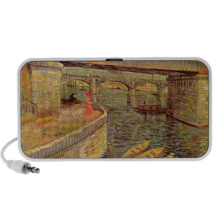 Bridges across the Seine at Asnieres by van Gogh Speaker System