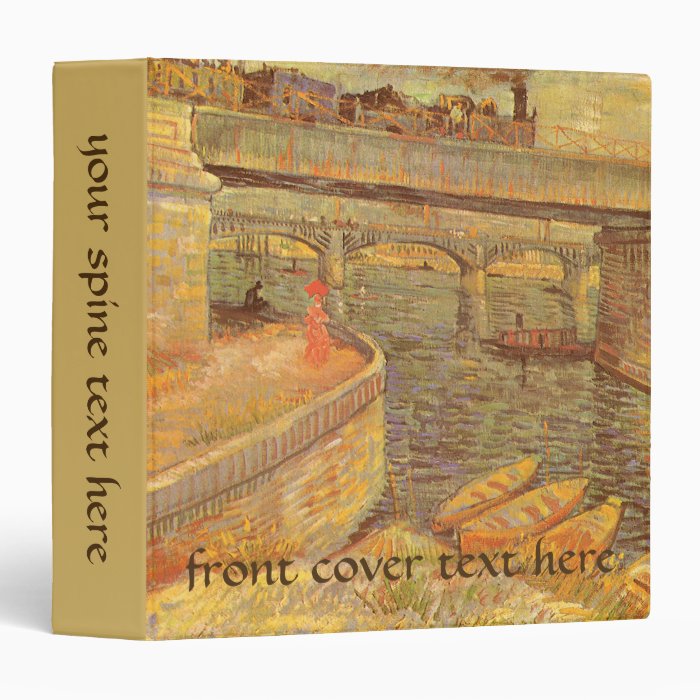 Bridges Across the Seine by Vincent van Gogh Vinyl Binders