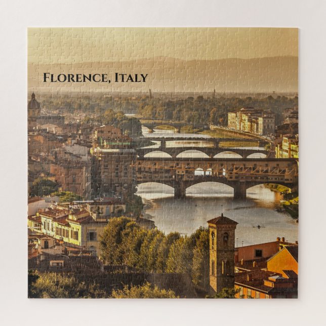 Bridges in Florence Italy Jigsaw Puzzle (Vertical)