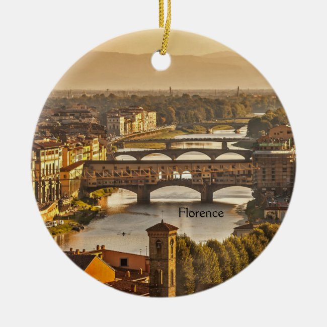 Bridges of Florence, Italy Ceramic Ornament